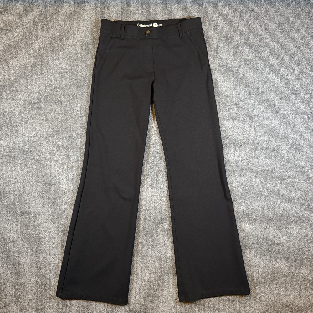 Betabrand Womens Small Dress Pant Yoga Pants Pull On Bootcut Black Stretch